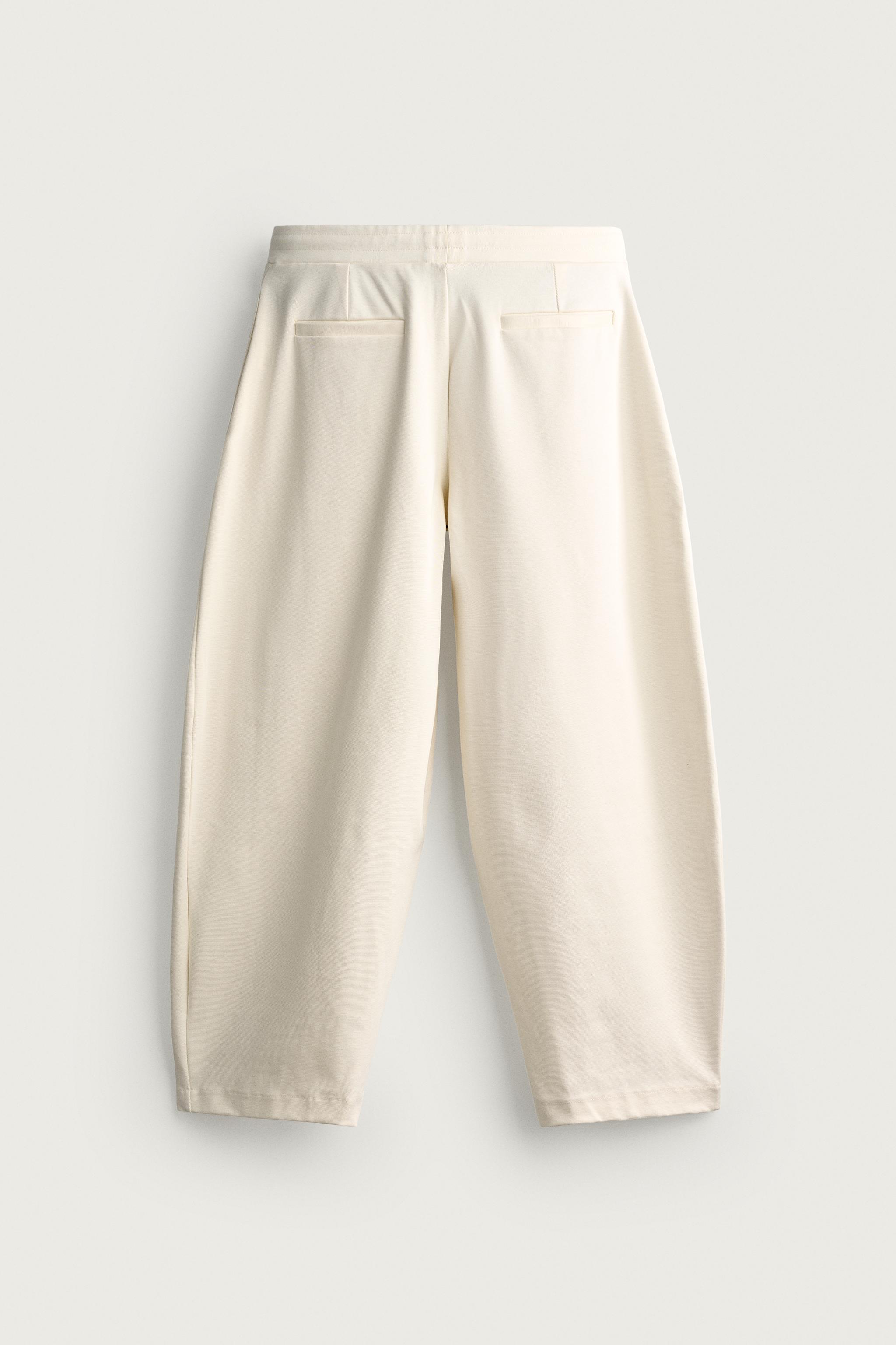 Мужские брюки Zara COMPACT RIB BALLOON FIT PANTS — фото 7