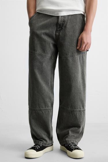 PANTALON DÉLAVÉ POCHE CARGO - Gris de Zara - Image 5