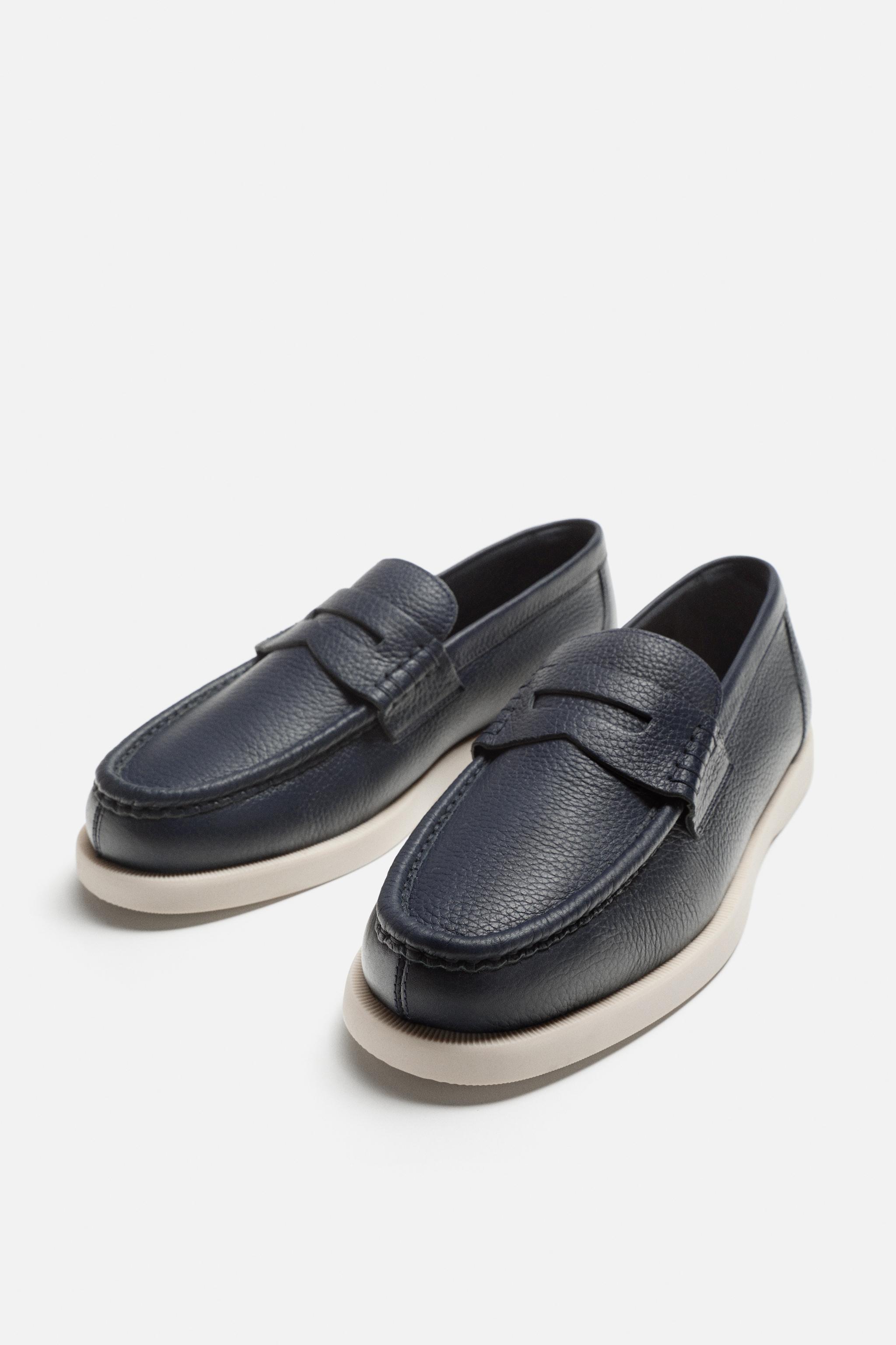 Zara Men Zara shoes SUEDE PENNY LOAFERS