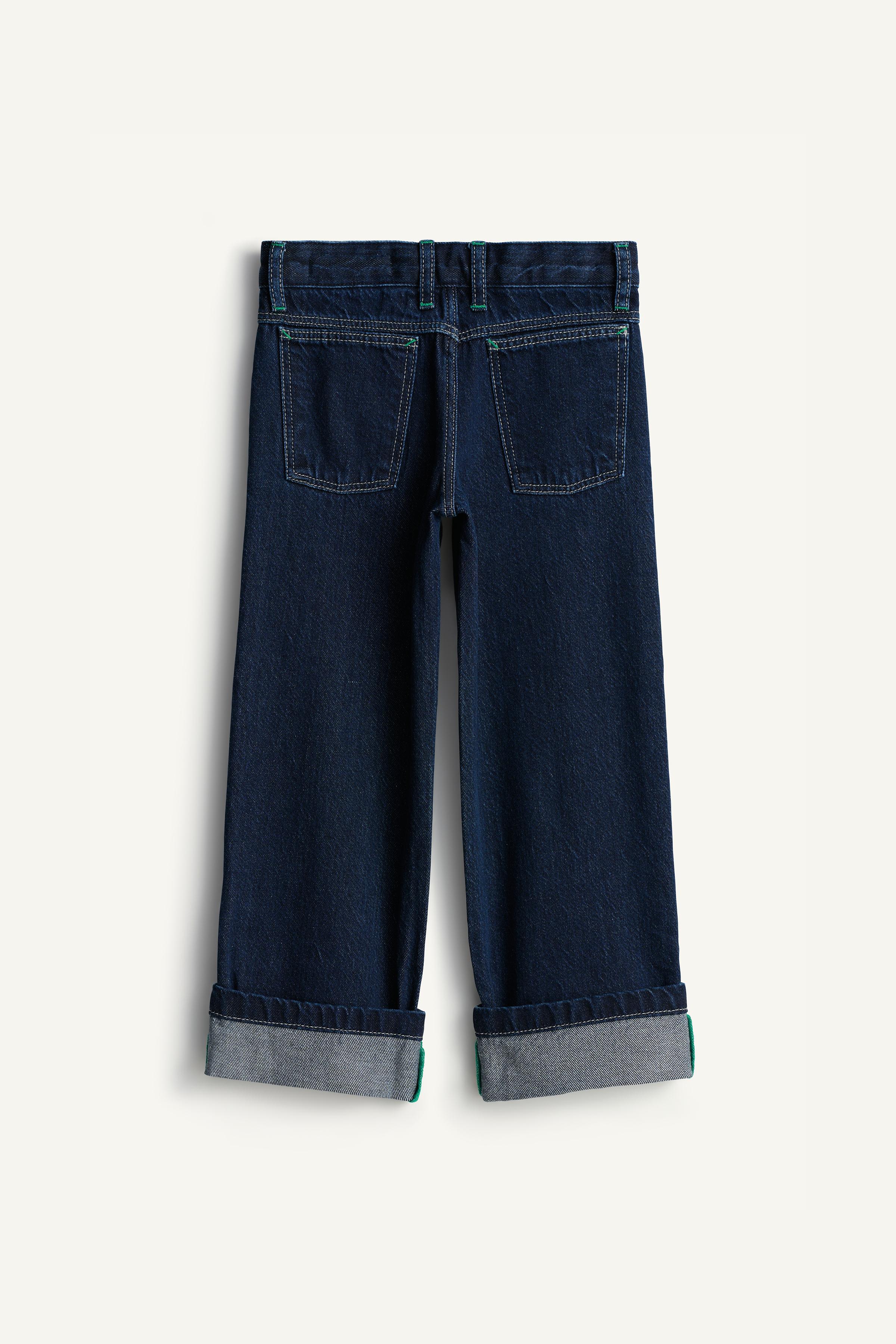 JEANS WIDE LEG BAJO VUELTA PESPUNTES LIMITED EDITION