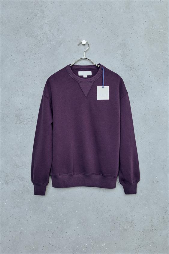 STORIESZ - PLAIN MEDIUM WEIGHT SWEATSHIRT - Purple by Zara - Image 0