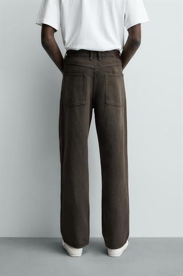STRAIGHT-LEG JEANS - Brown by Zara - Image 2