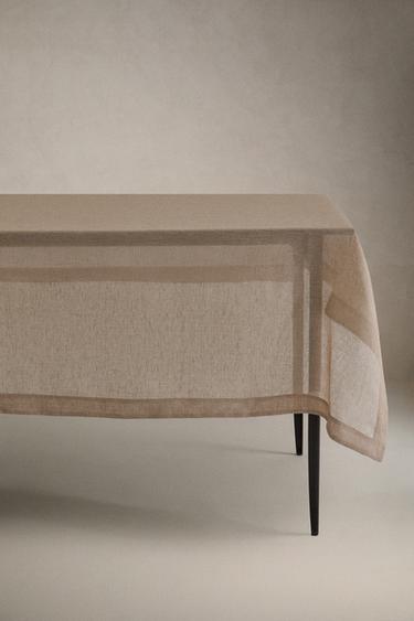 NAPPE LIN FIL MÉTALLISÉ NOËL - Doré de Zara - Image 0