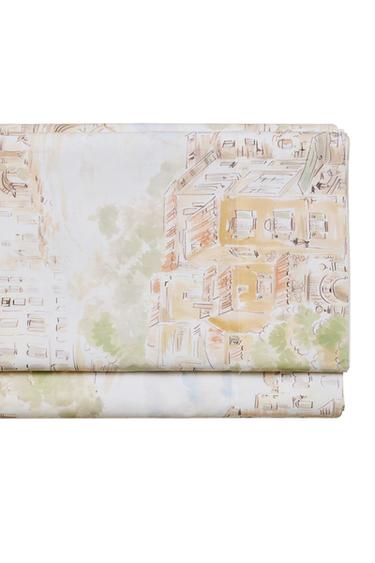 LANDSCAPE PRINT COTTON FLAT SHEET - Beige by Zara