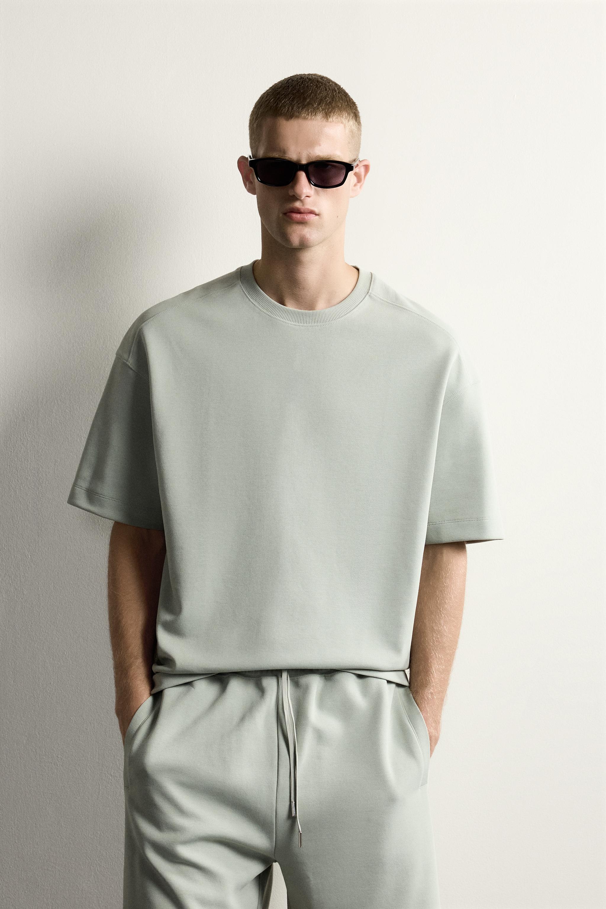 RELAXED FIT INTERLOCK SWEATSHIRT — Washed green