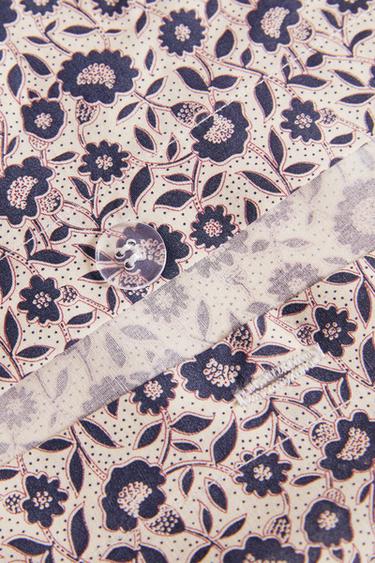 HOUSSE DE COUETTE ENFANT COTON FLEURI - Bleu marine de Zara - Image 3