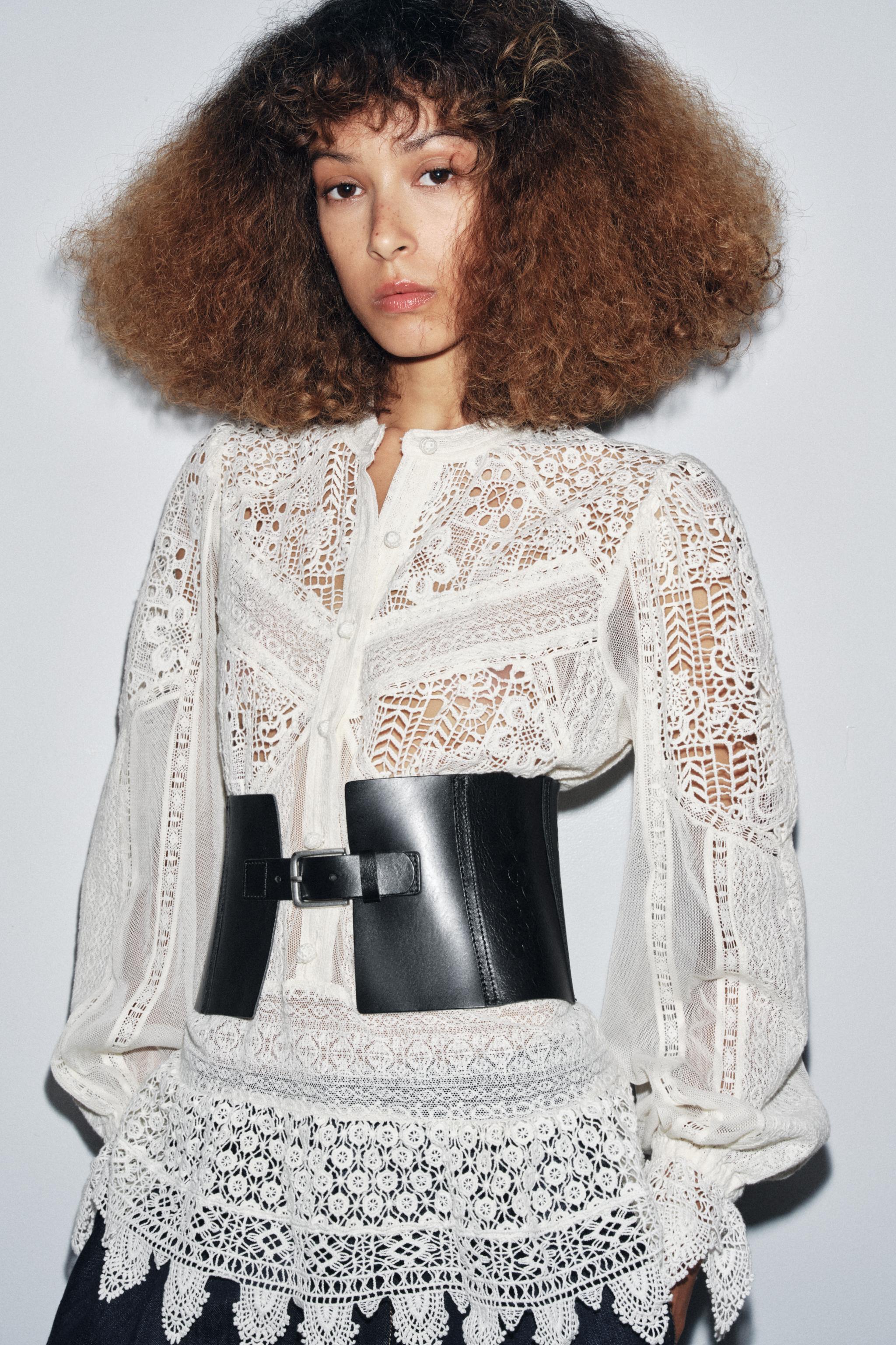 ZARAウエストベルト巻きステンカラーコート ZARA - ZARA studio nicholson パッチ レザー コート Sの通販 by