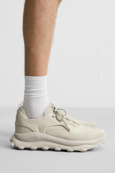 CHUNKY KNITTED TRAINERS - Bone White by Zara - Image 0