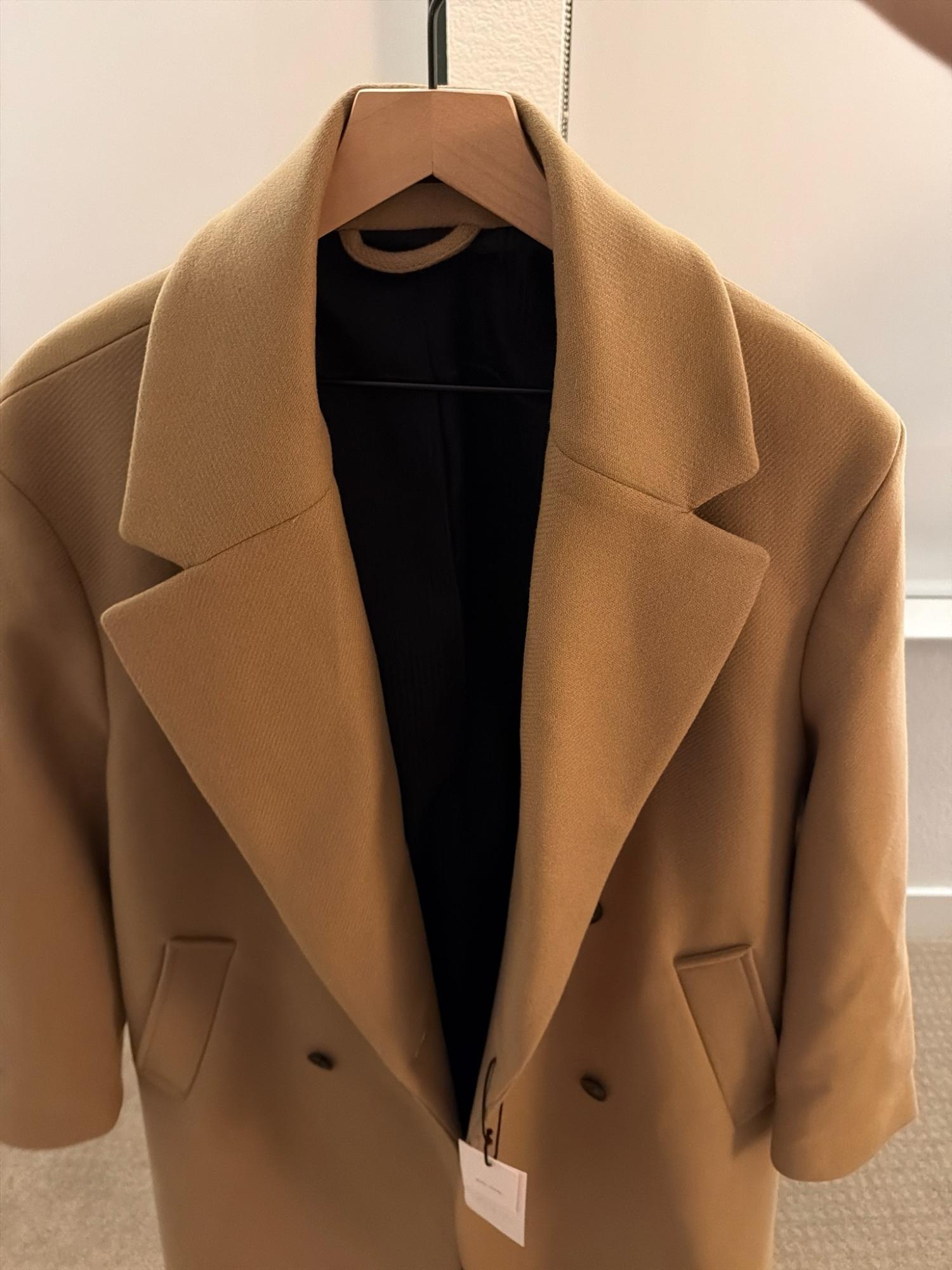 DOUBLE-BREASTED WOOL BLEND COAT SECOND HAND | Zara Preowned