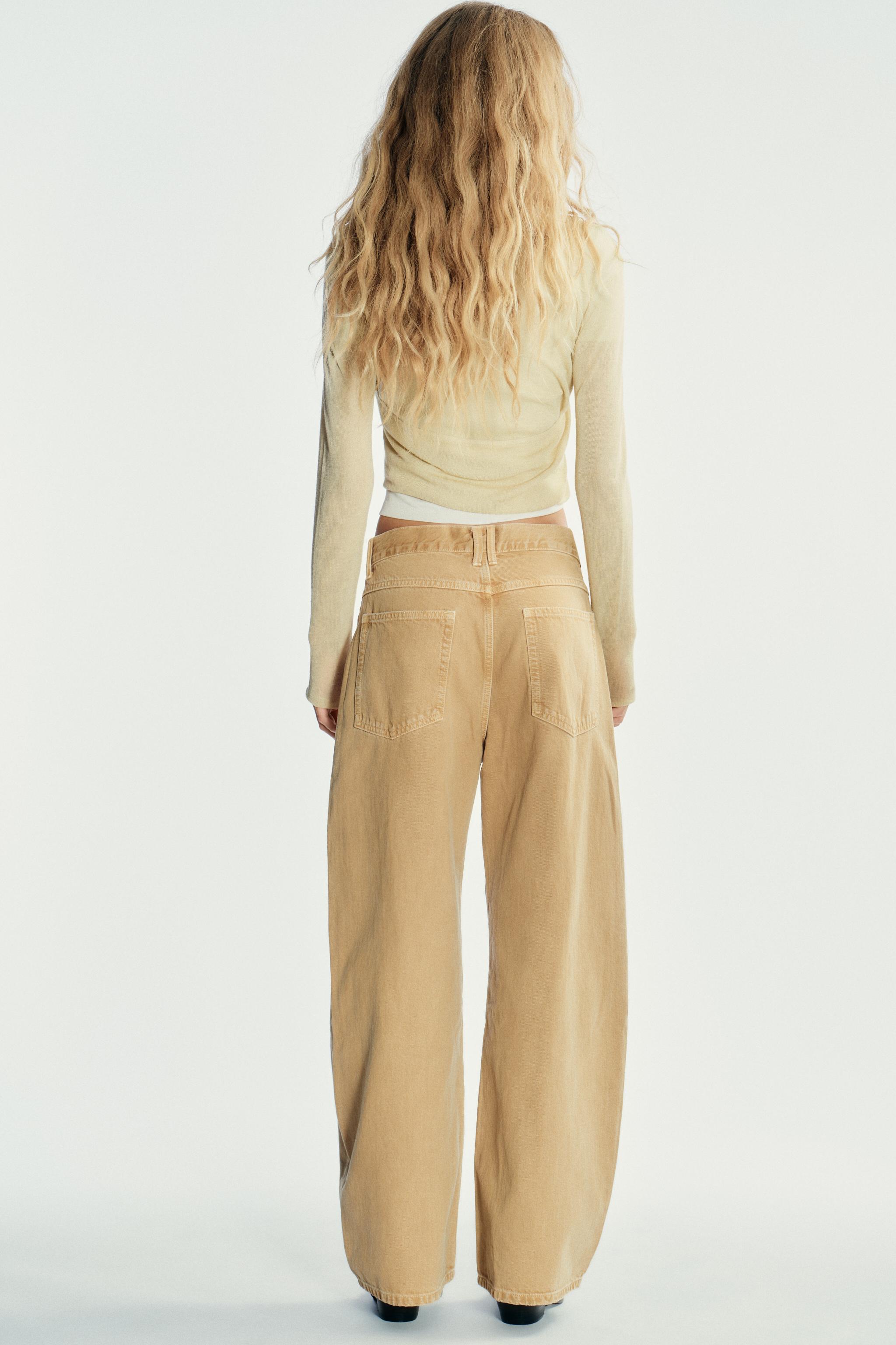 パンツ zara trf super wide leg low rise ZARA TRF SUPER WIDE LEG LOW RISE デニムパンツ - メルカリ