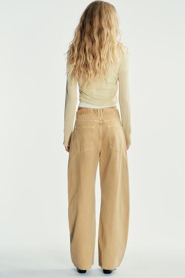 JEAN TRF BAGGY TAILLE BASSE - Ocre de Zara - Image 5
