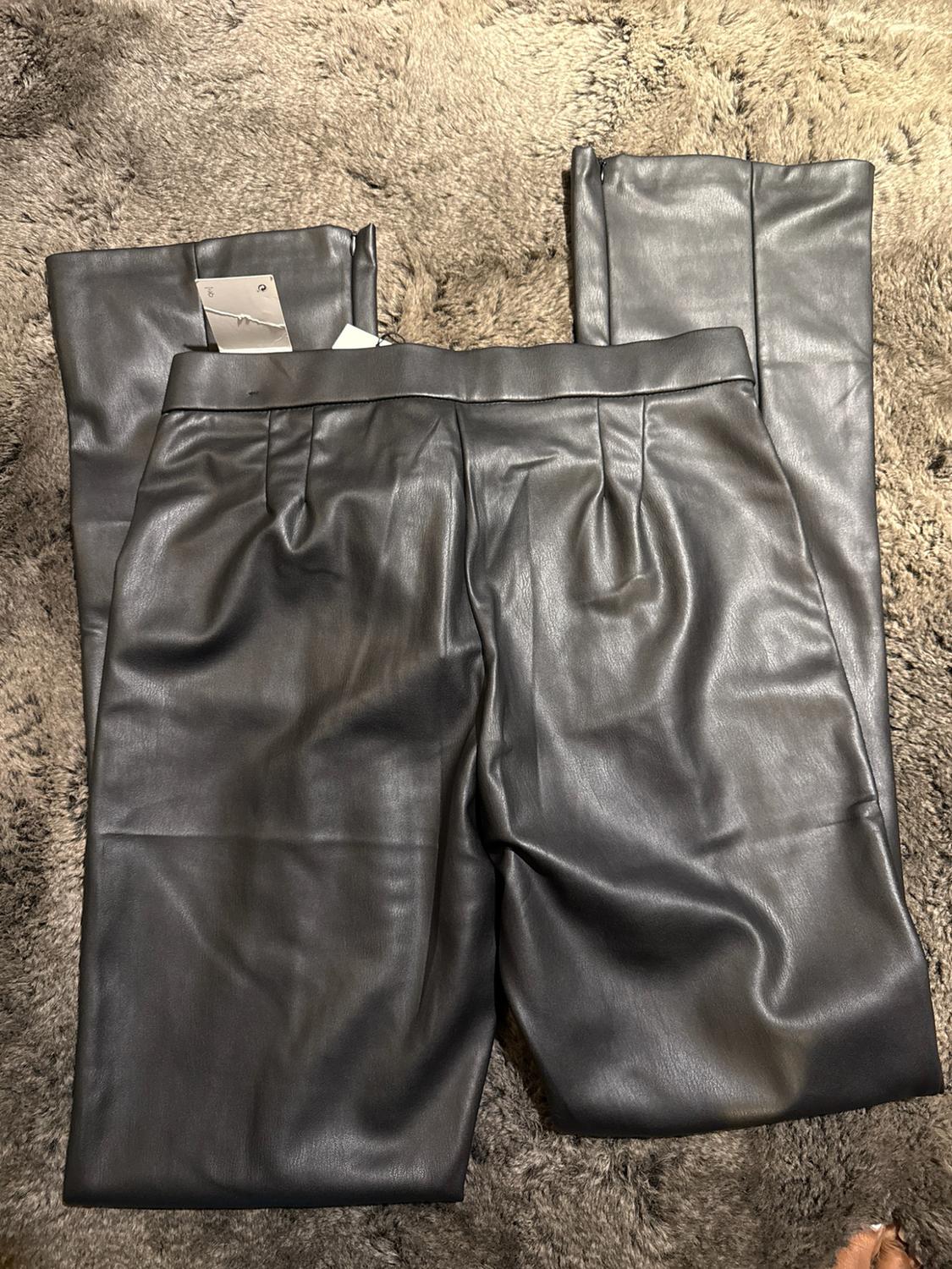 FAUX LEATHER HIGH-WAISTED LEGGINGS - Image 7