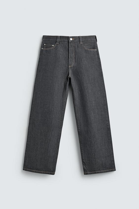 Jean Homme Zara Coupe Slim Gris - Taille 30 US (38 EUR), Entrejambe 32, Très Bon état