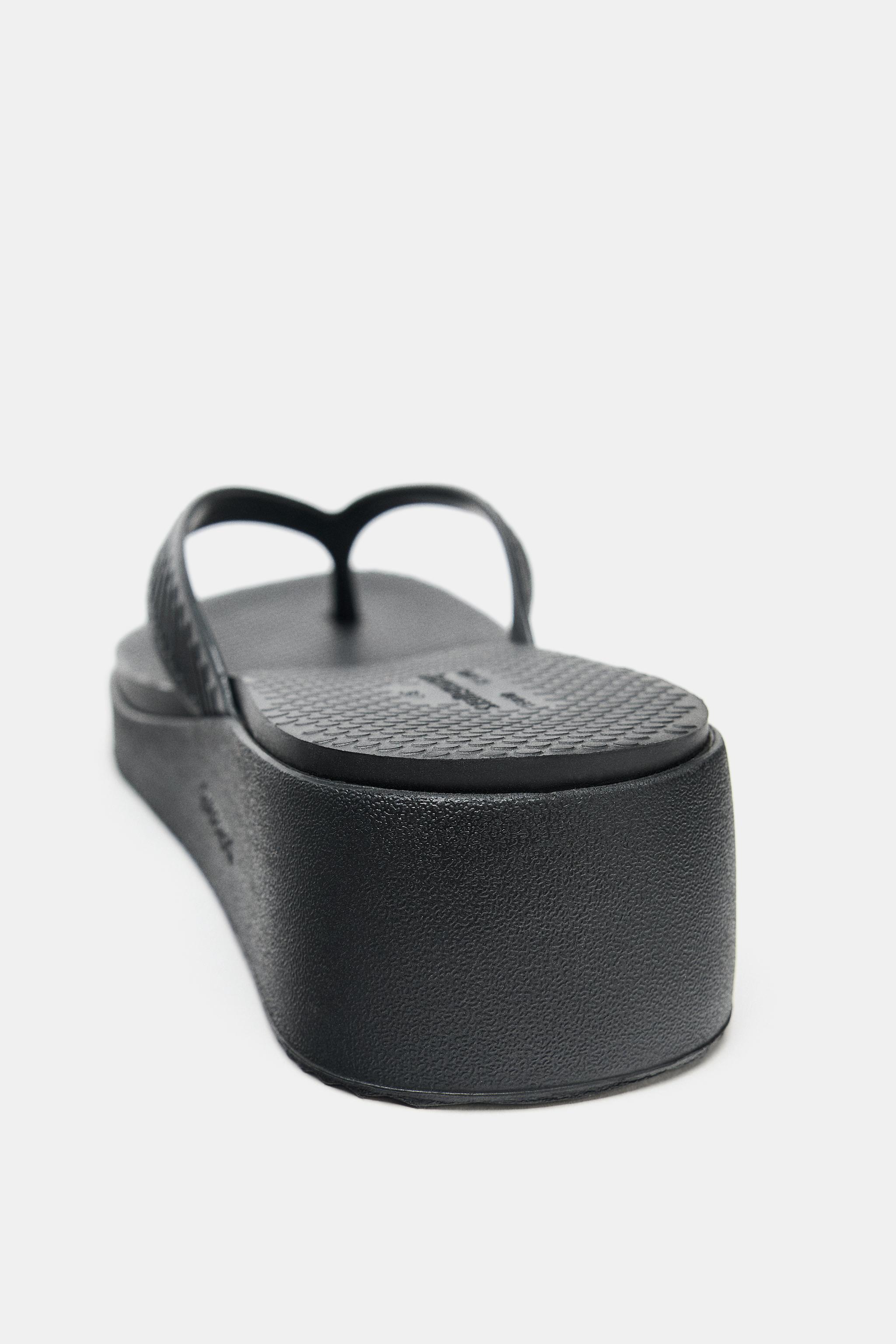 HAVAIANAS ® x ZARA PLATFORM SANDALS - Black | ZARA New Zealand