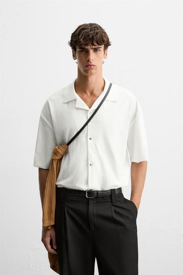 CAMISA RELAXED FIT TEXTURA - Blanc de Zara