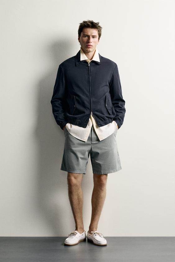 BERMUDA CHINO REGULAR FIT - verde lavado de Zara - Imagen 0