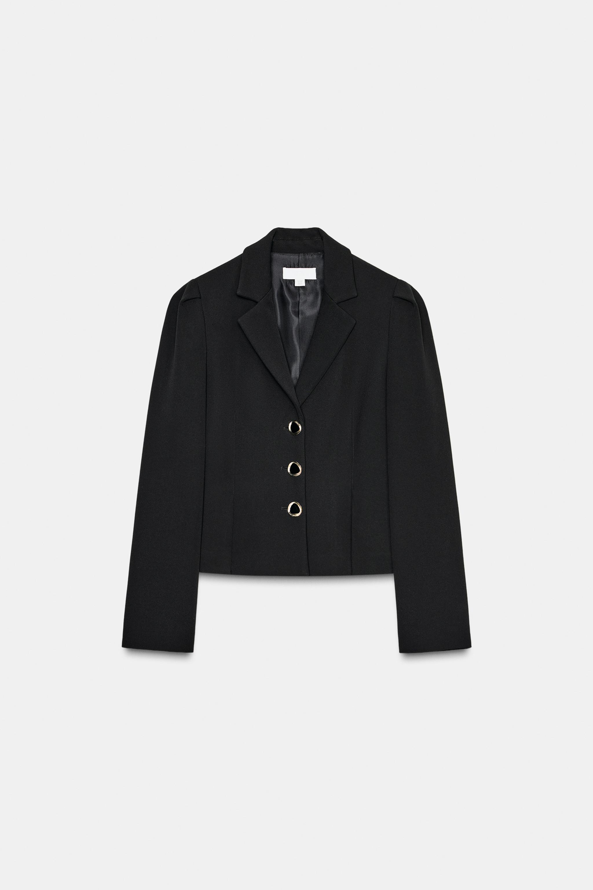 PUFF SLEEVE PEPLUM BLAZER