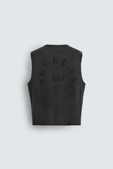 WASHED PRINT KNIT TANK TOP - Black by Zara - Image 7