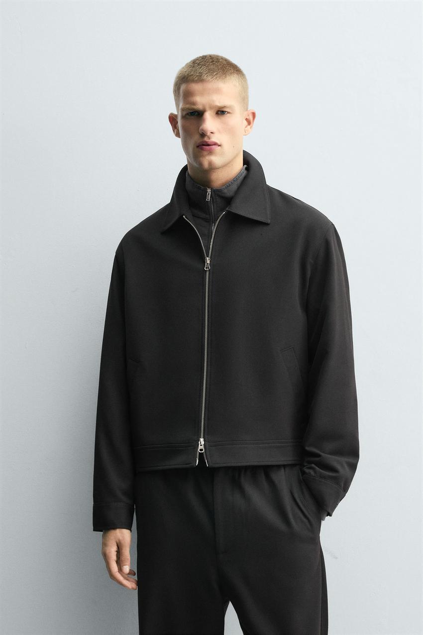REGULAR FIT ZIP-UP OVERSHIRT