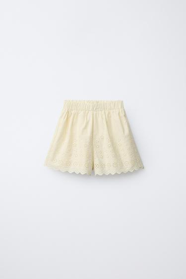 BERMUDA BORDADA - Mantequilla de Zara - Imagen 0