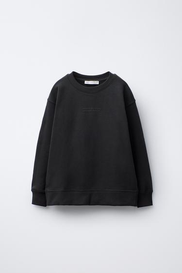 SUDADERA TEXTO RELIEVE - Antracita oscuro de Zara