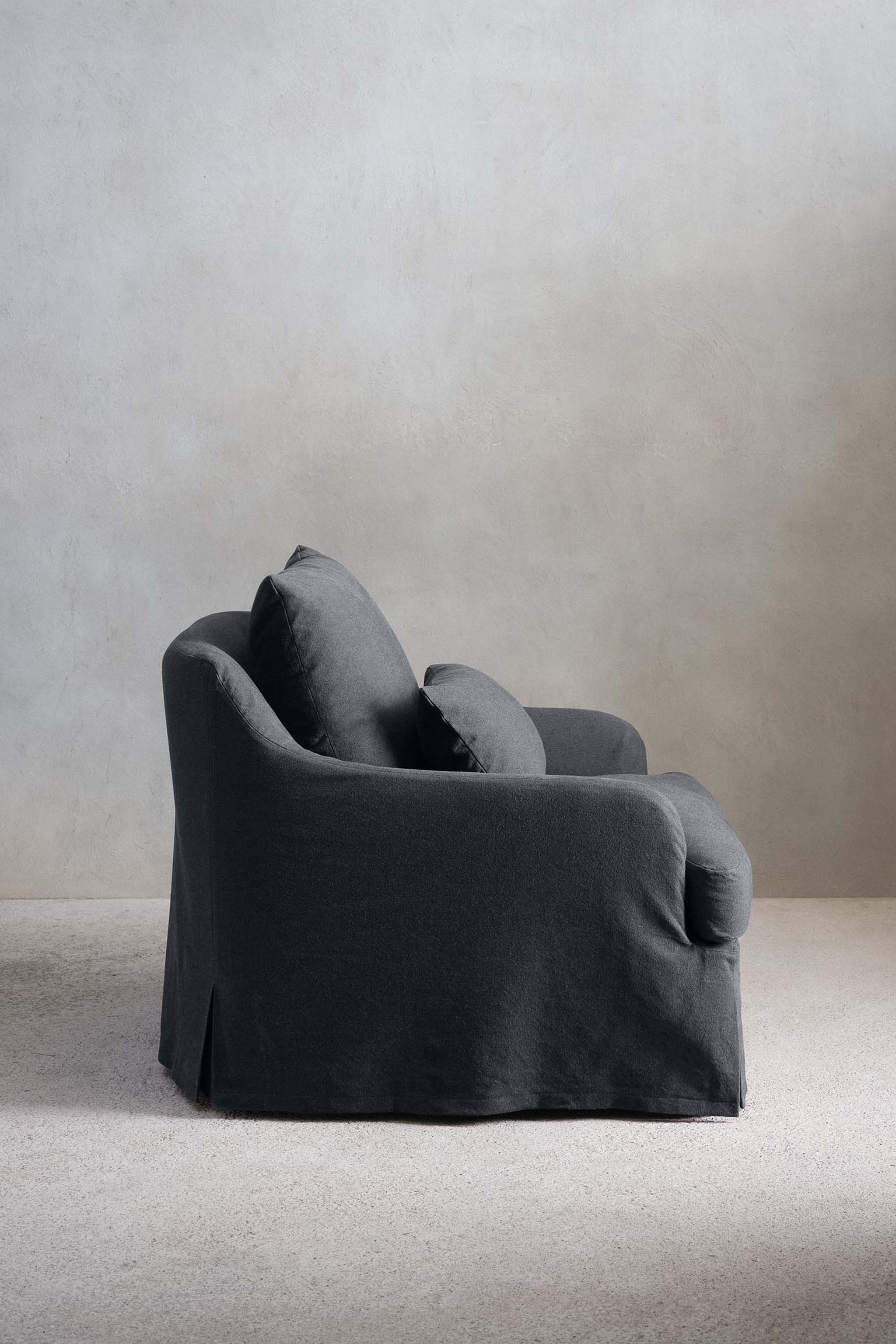 ARMCHAIR 01 COTTON COVER — MIDNIGHT BLUE