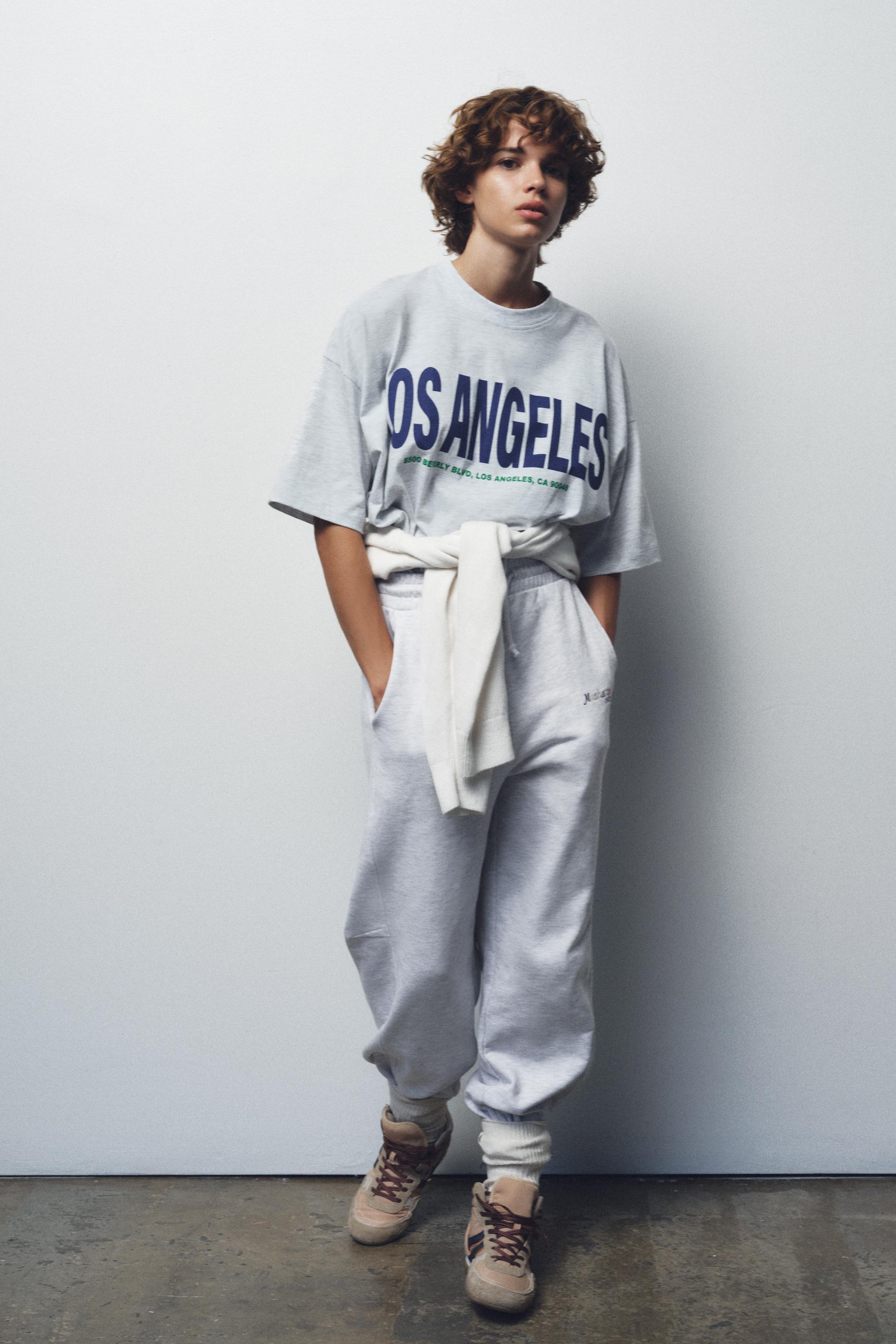 シャツ オーバーサイズテキストTシャツ - ホワイト | ZARA Japan / 日本