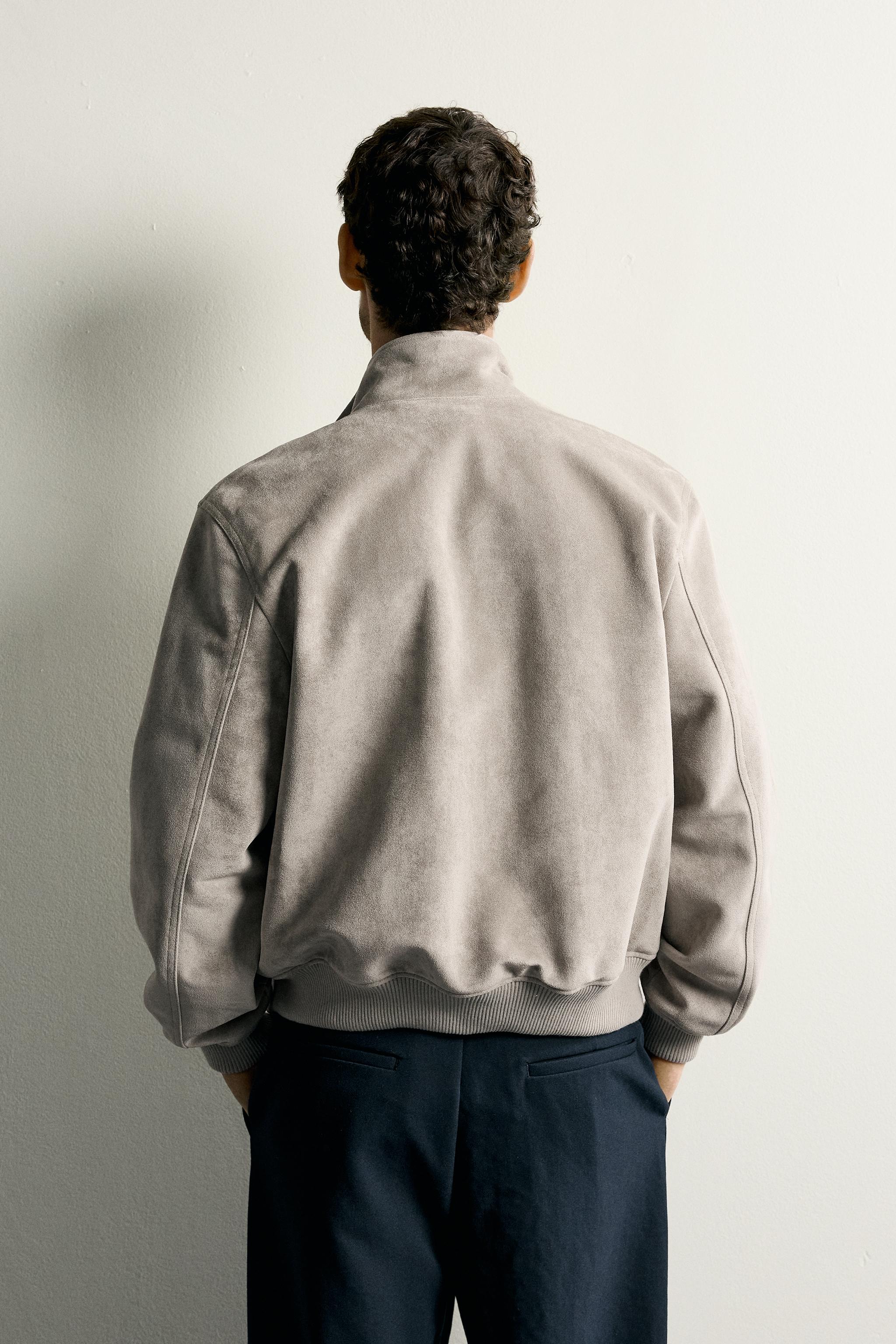 BLOUSON REGULAR FIT EFFET DAIM