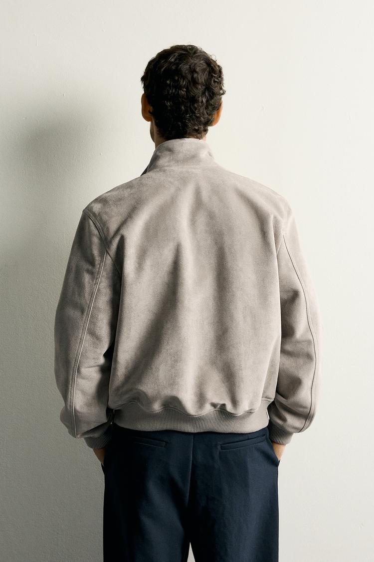 Chaqueta de gamuza sintética de corte regular 3