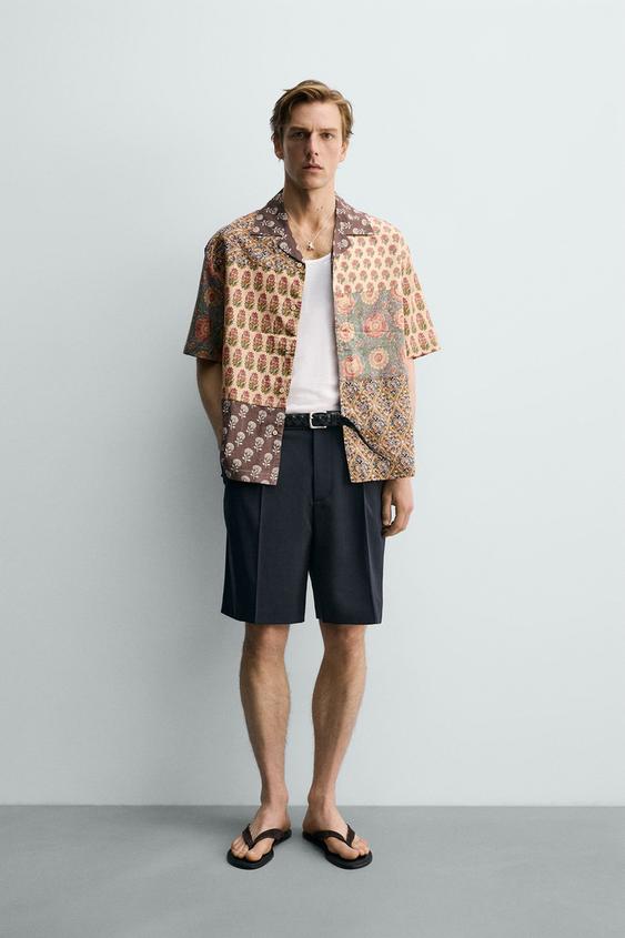RELAXED FIT PATCHWORK PRINT SHIRT from Zara - $59.90