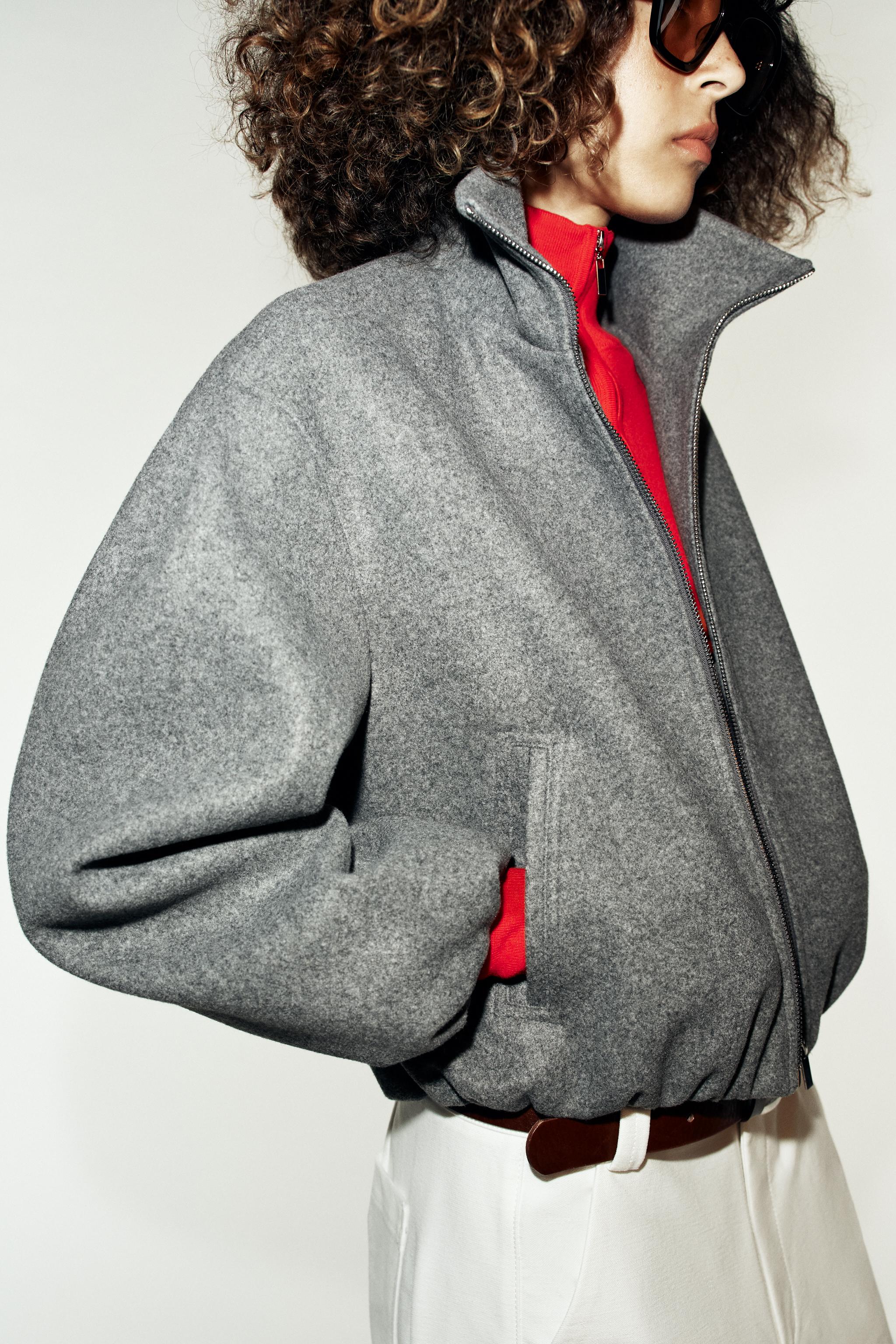 SOFT BOMBER JACKET — Gray