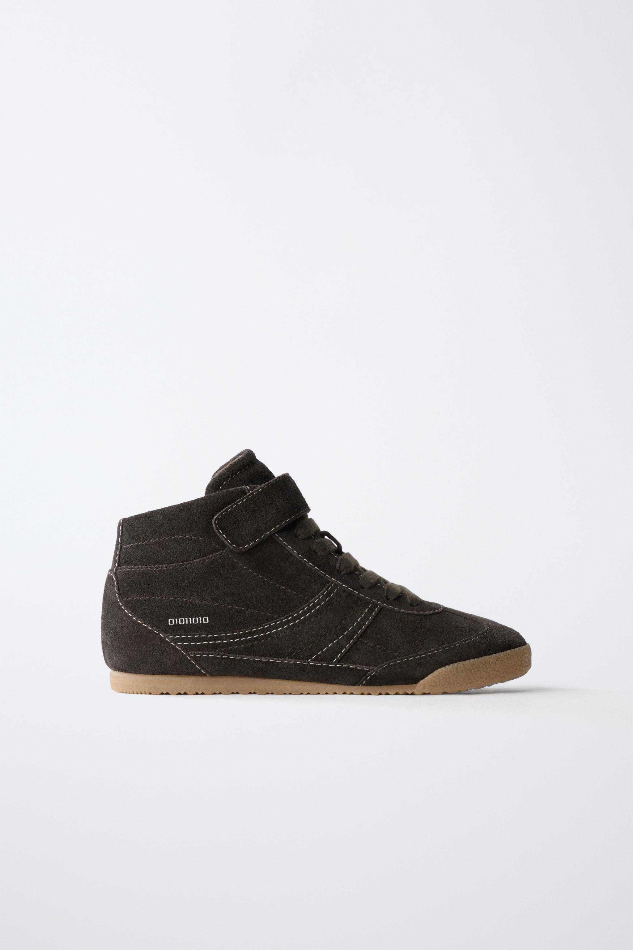 LEATHER BOXING HIGH-TOP SNEAKERS