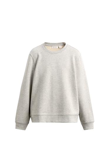 HEAVY WEIGHT CREW NECK SWEATSHIRT - SILVER UNIVERSE by Zara