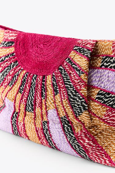RECTANGULAR BRAIDED BAG - Fuchsia by Zara - Image 5