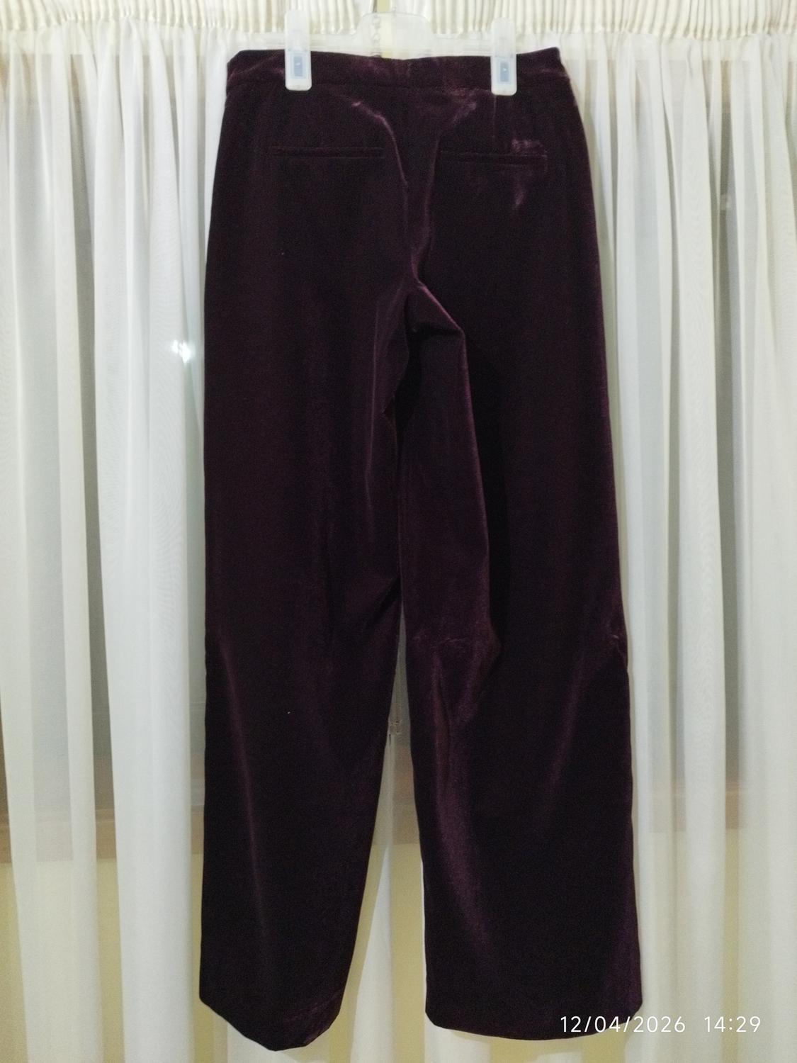 VELVET WIDE-LEG TROUSERS - Image 4
