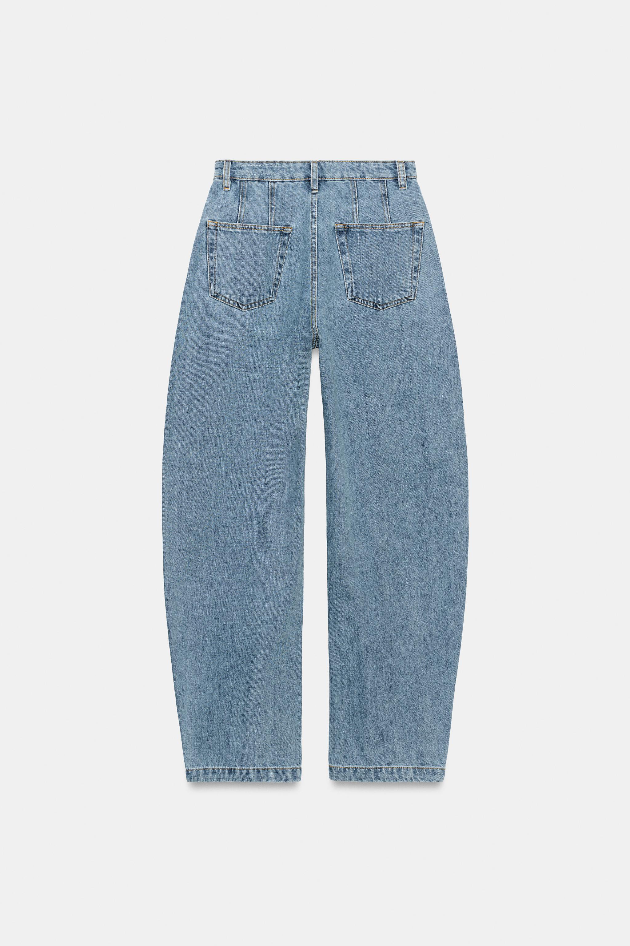 Женские джинсы Zara ZW COLLECTION HIGH-RISE BALLOON JEANS — фото 7