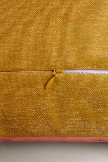 CHENILLE CUSHION COVER - Mustard by Zara - Image 3