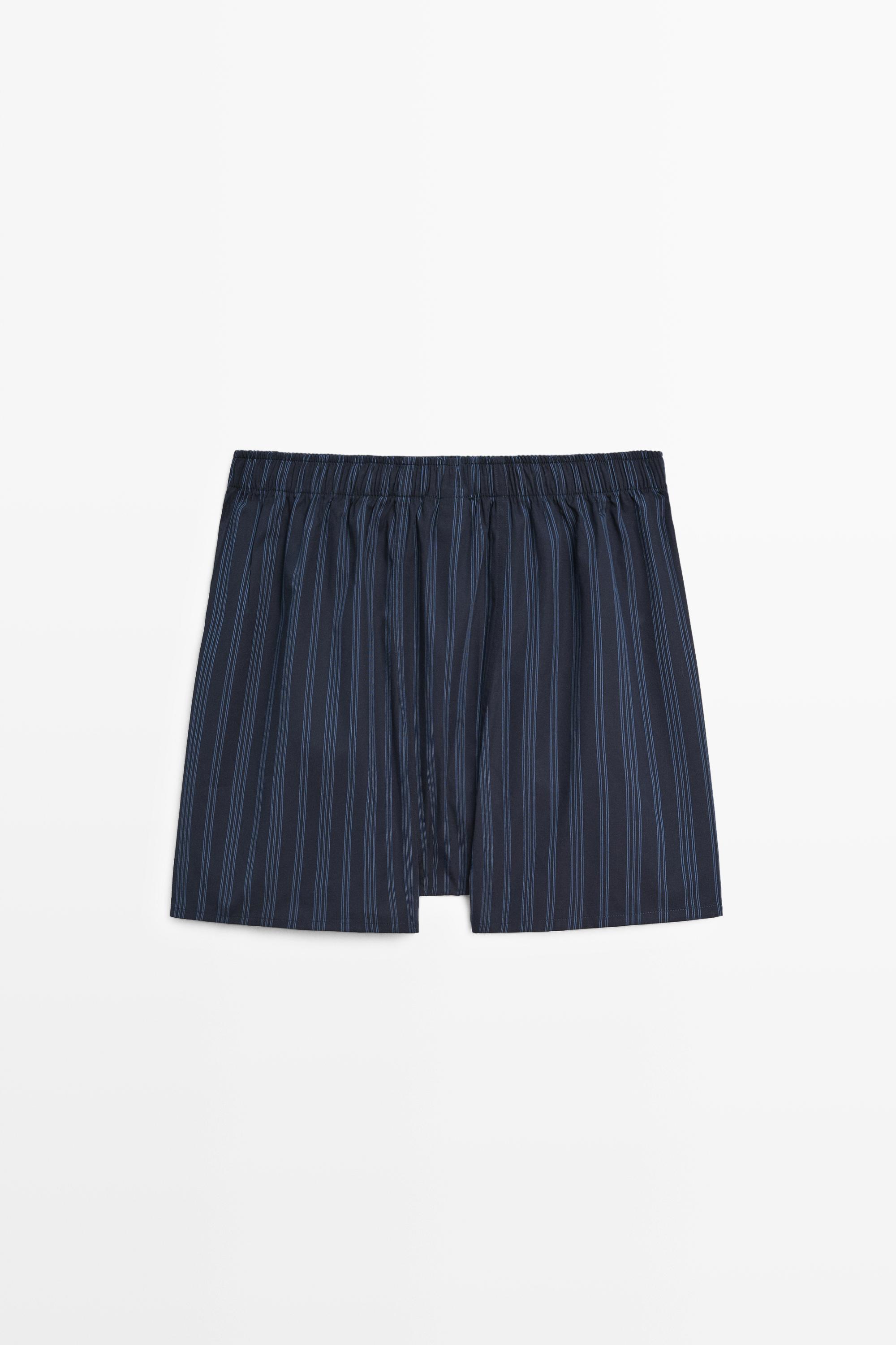 100% cotton striped boxers