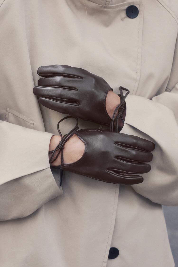 GUANTES CORTOS PIEL 100% LAZADA