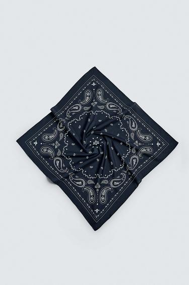 PAISLEY PRINT BANDANA - Navy blue by Zara