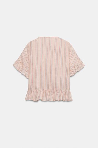 BLOUSE À RAYURES ET VOLANTS - rayures de Zara - Image 7