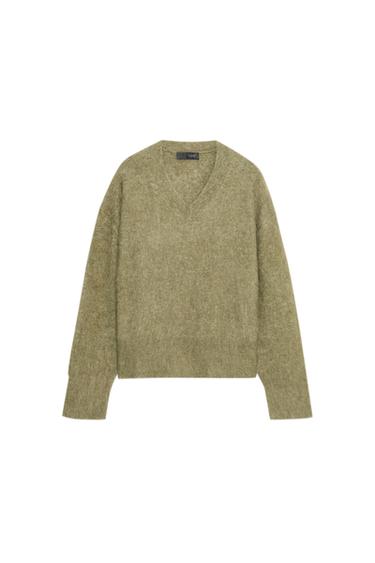 JERSEY PUNTO EFECTO CEPILLADO - Khaki de Zara