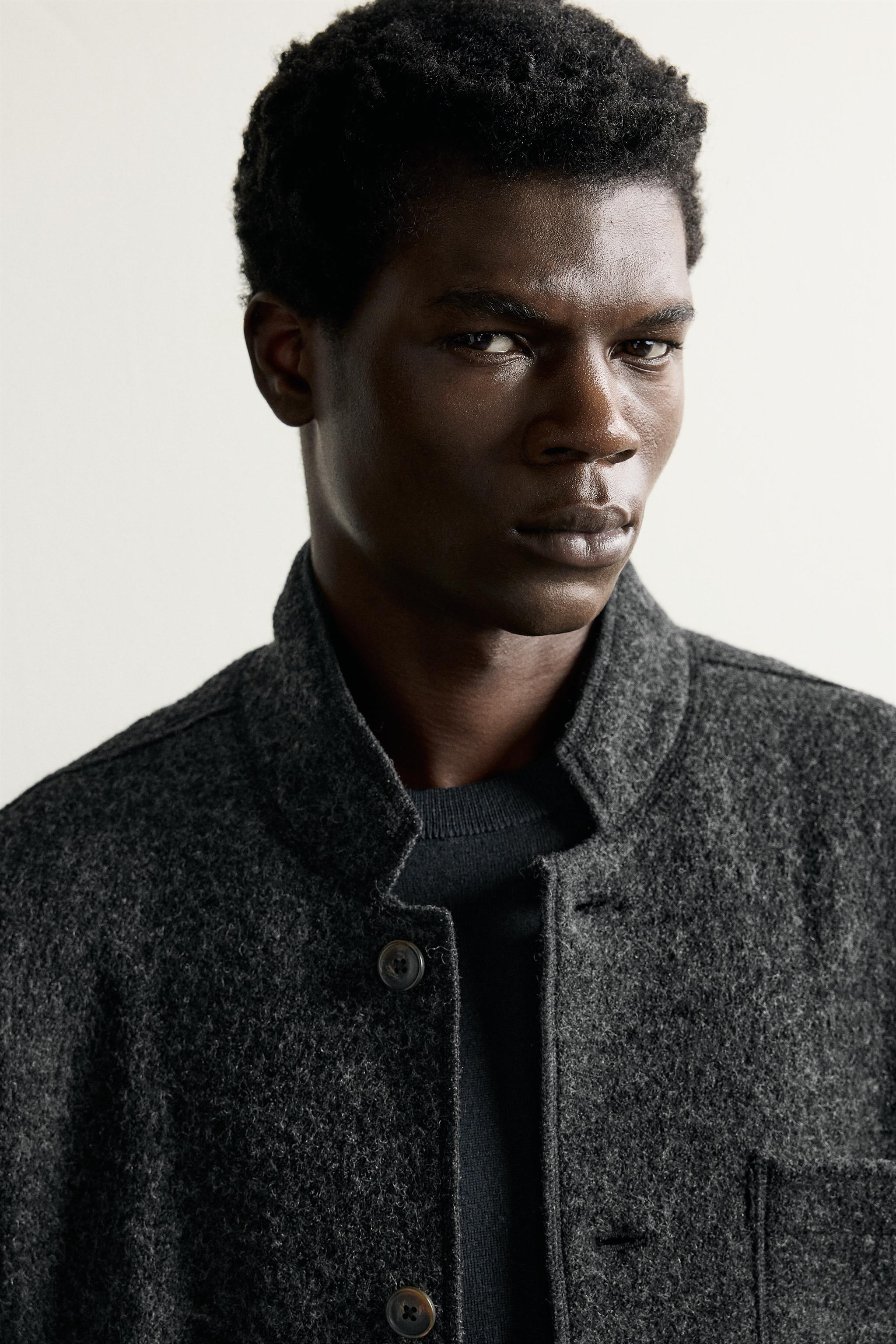 Zara VİSKOZ VE YÜN KARIŞIMLI RELAXED FIT BLAZER görsel 6