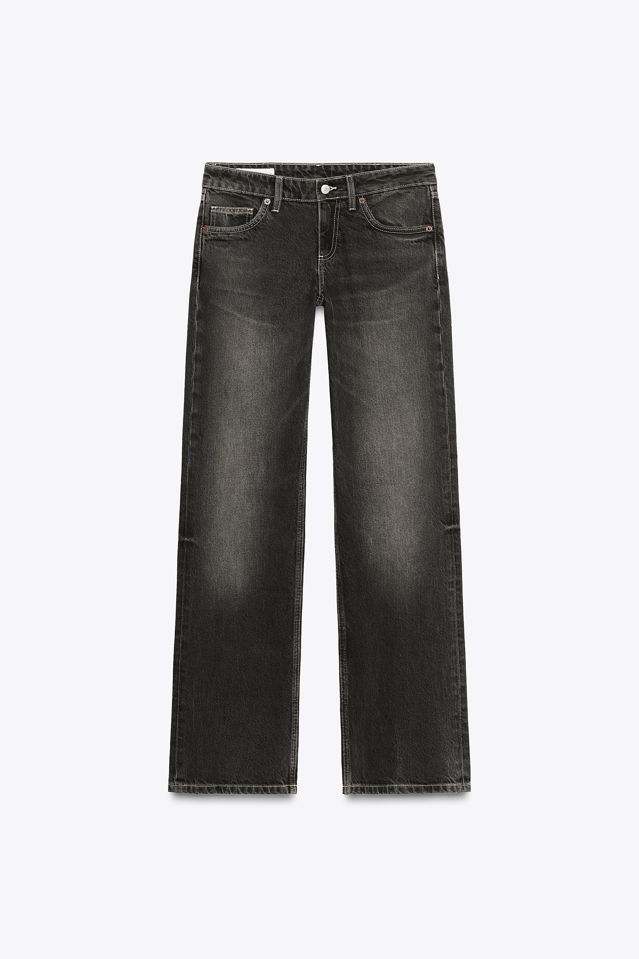 TRF ローライズワイドレッグジーンズ - ブラウン | ZARA Japan
