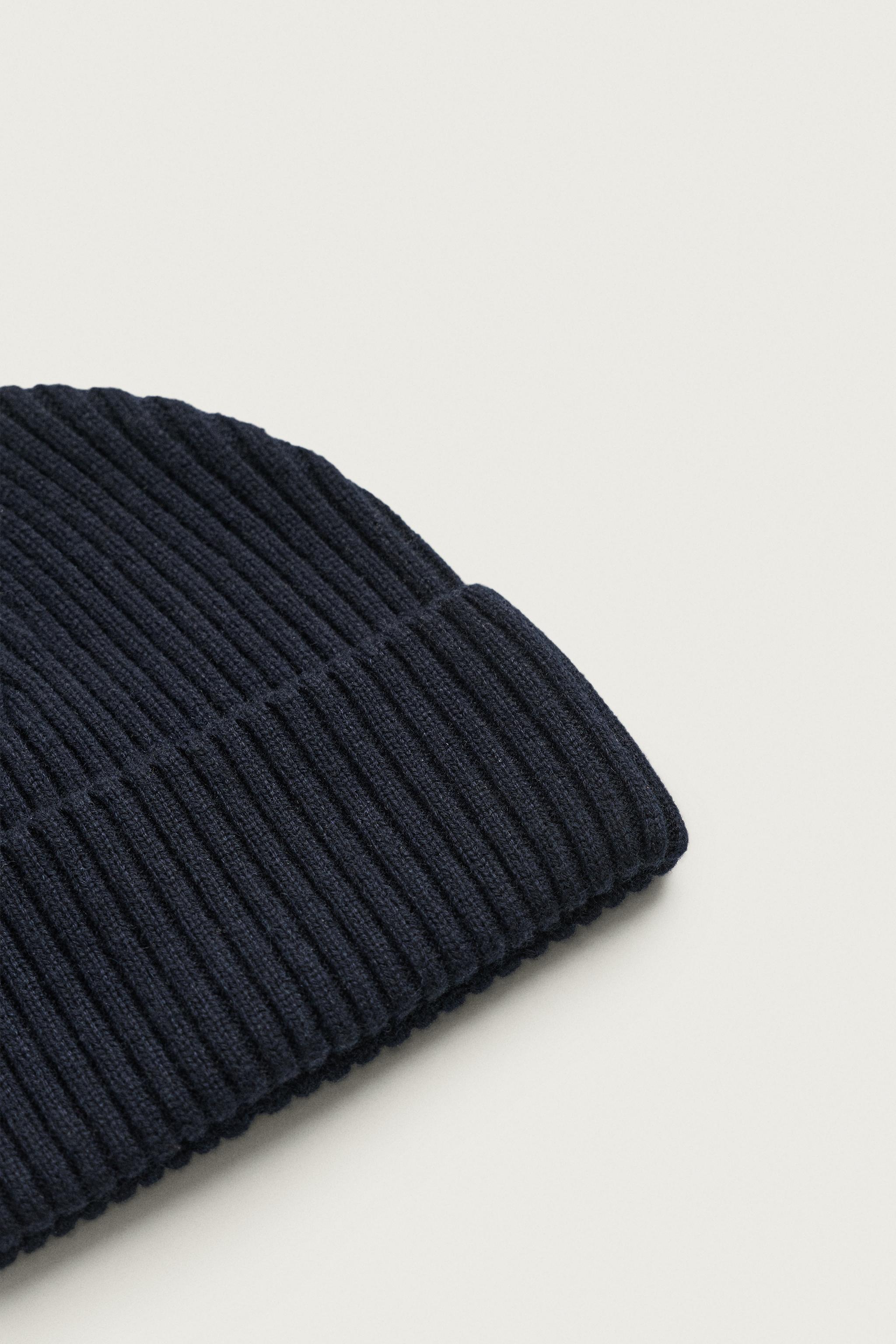 WOOL BLEND KNIT BEANIE