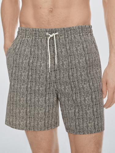 Bañador estampado espiga - Marrón de Zara - Imagen 0