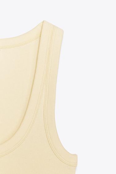 RIBBED STRAPPY TOP - Vanilla by Zara - Image 6
