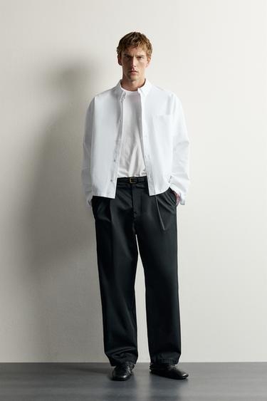 CAMISA BOXY FIT - Blanco de Zara - Imagen 0
