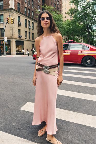 SPLIT SUEDE SHELL BUCKLE BELT - Ecru by Zara - Image 2