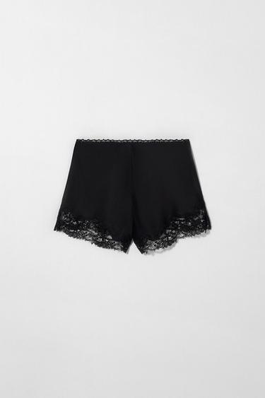 SHORT STYLE LINGERIE EN SOIE KATE MOSS X ZARA - Noir de Zara - Image 2